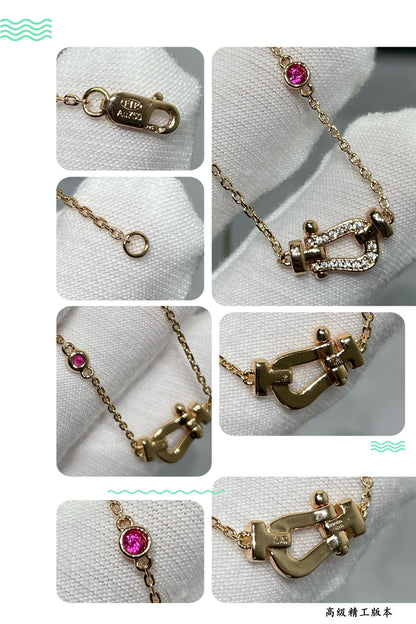 [Rani Jewelry]FORCE 10 DIAMOND PINK GOLD NECKLACE