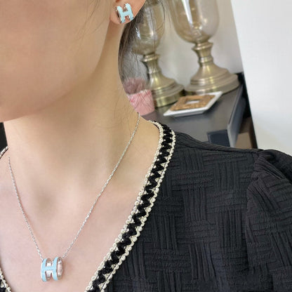 [Rani Jewelry]POP H SKY BLUE NECKLACE