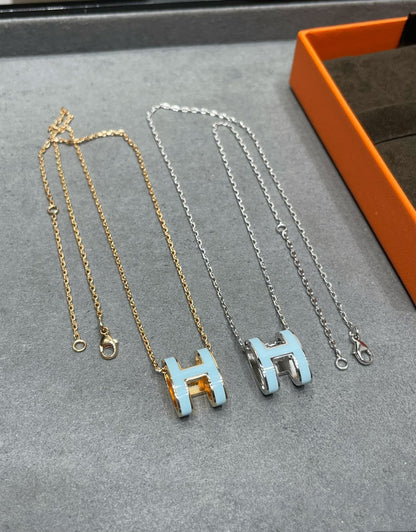 [Rani Jewelry]POP H SKY BLUE NECKLACE