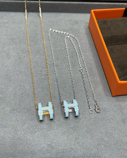 [Rani Jewelry]POP H SKY BLUE NECKLACE