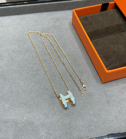 [Rani Jewelry]POP H SKY BLUE NECKLACE