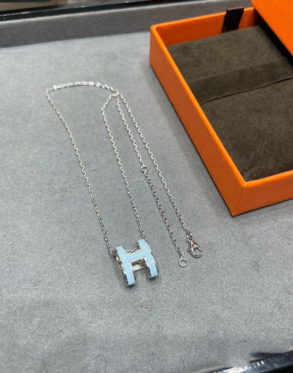 [Rani Jewelry]POP H SKY BLUE NECKLACE