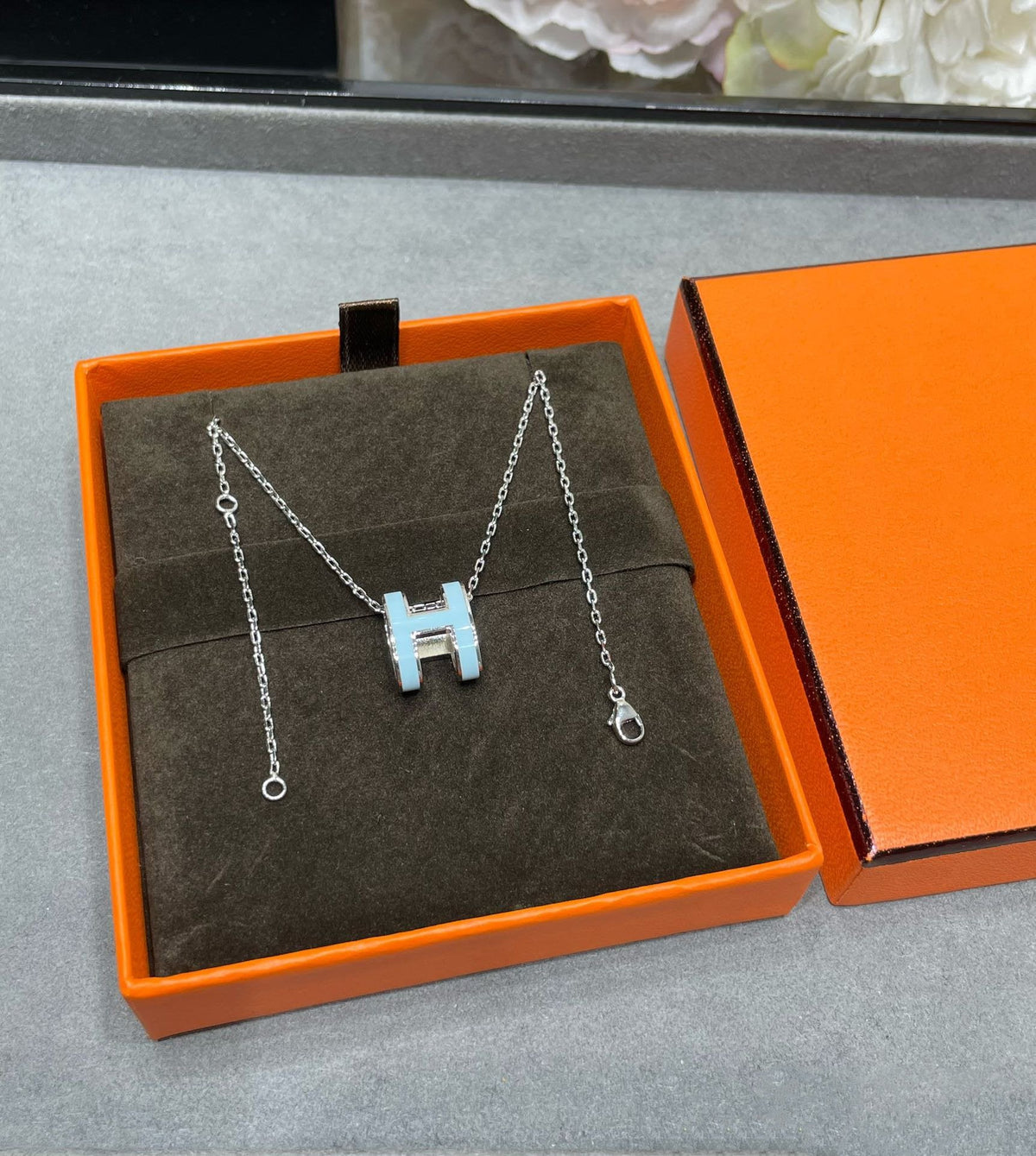 [Rani Jewelry]POP H SKY BLUE NECKLACE