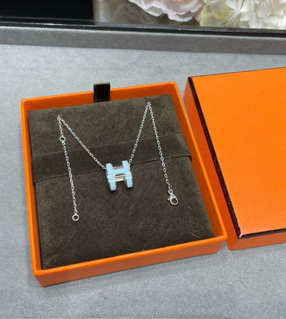 [Rani Jewelry]POP H SKY BLUE NECKLACE