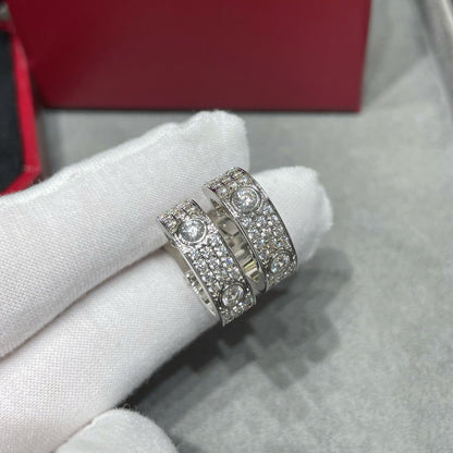 [Rani Jewelry] LOVE 5.5MM DIAMOND PAVED EARRINGS