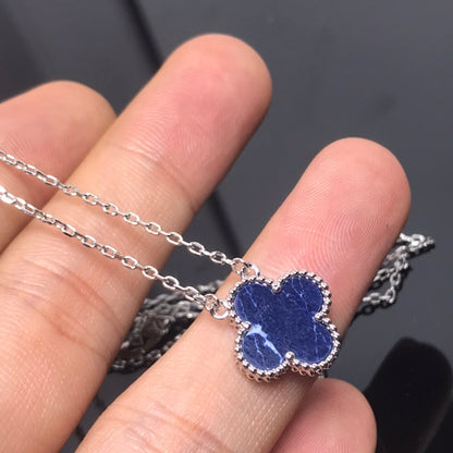 [Rani Jewelry]CLOVER PIETERSITE SILVER LONG NECKLACE