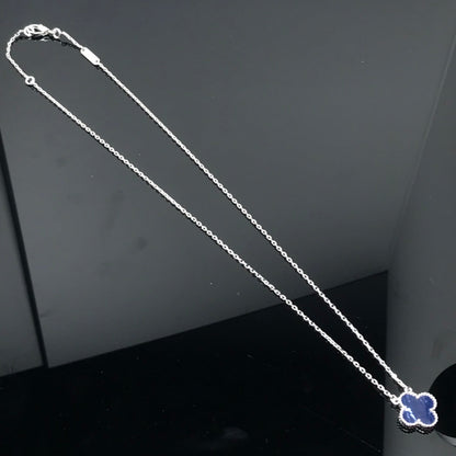 [Rani Jewelry]CLOVER PIETERSITE SILVER LONG NECKLACE