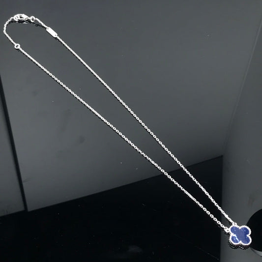 [Rani Jewelry]CLOVER PIETERSITE SILVER LONG NECKLACE