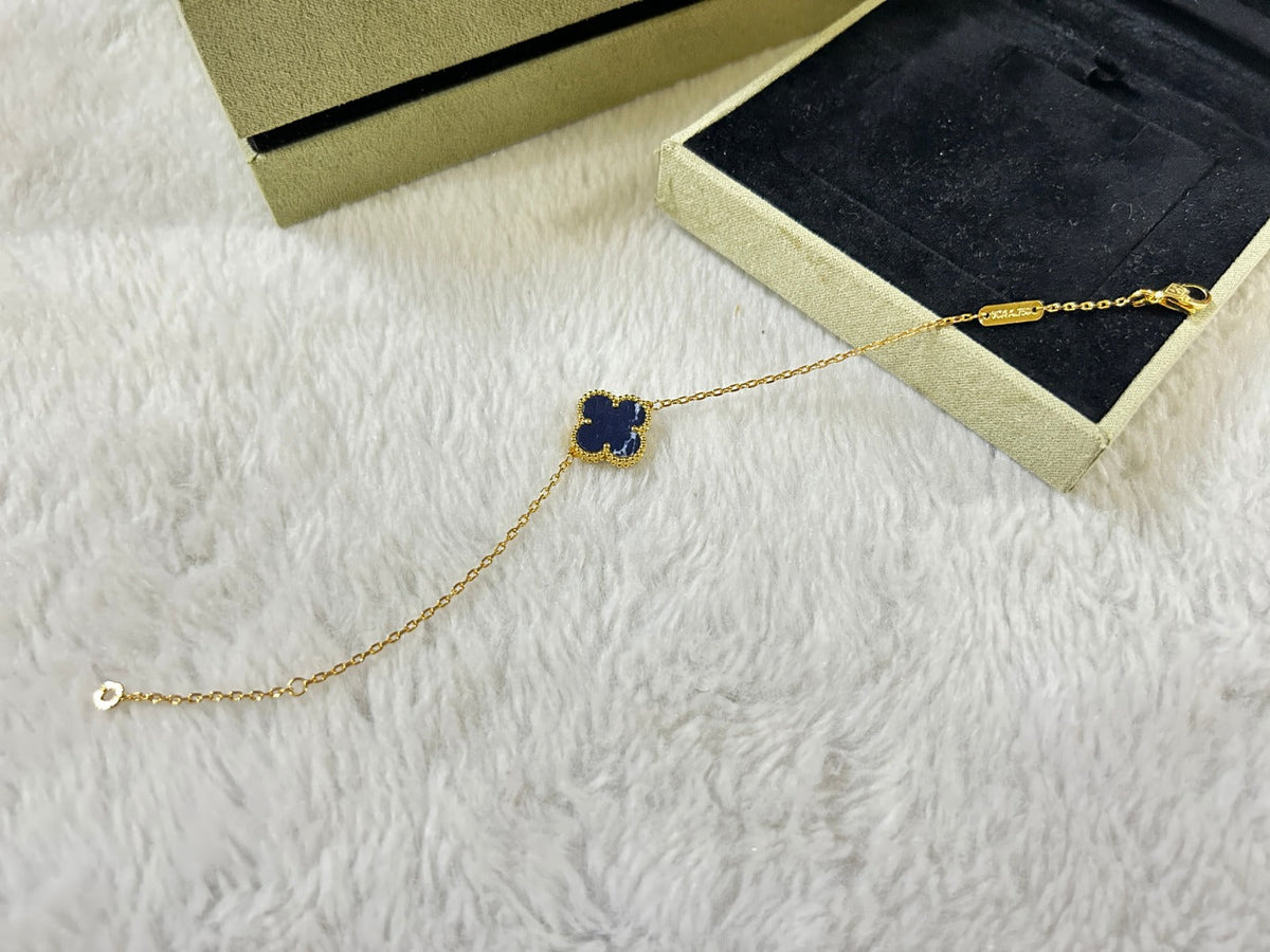 [Rani Jewelry]CLOVER 1 MOTIF PIETERSITE BRACELET