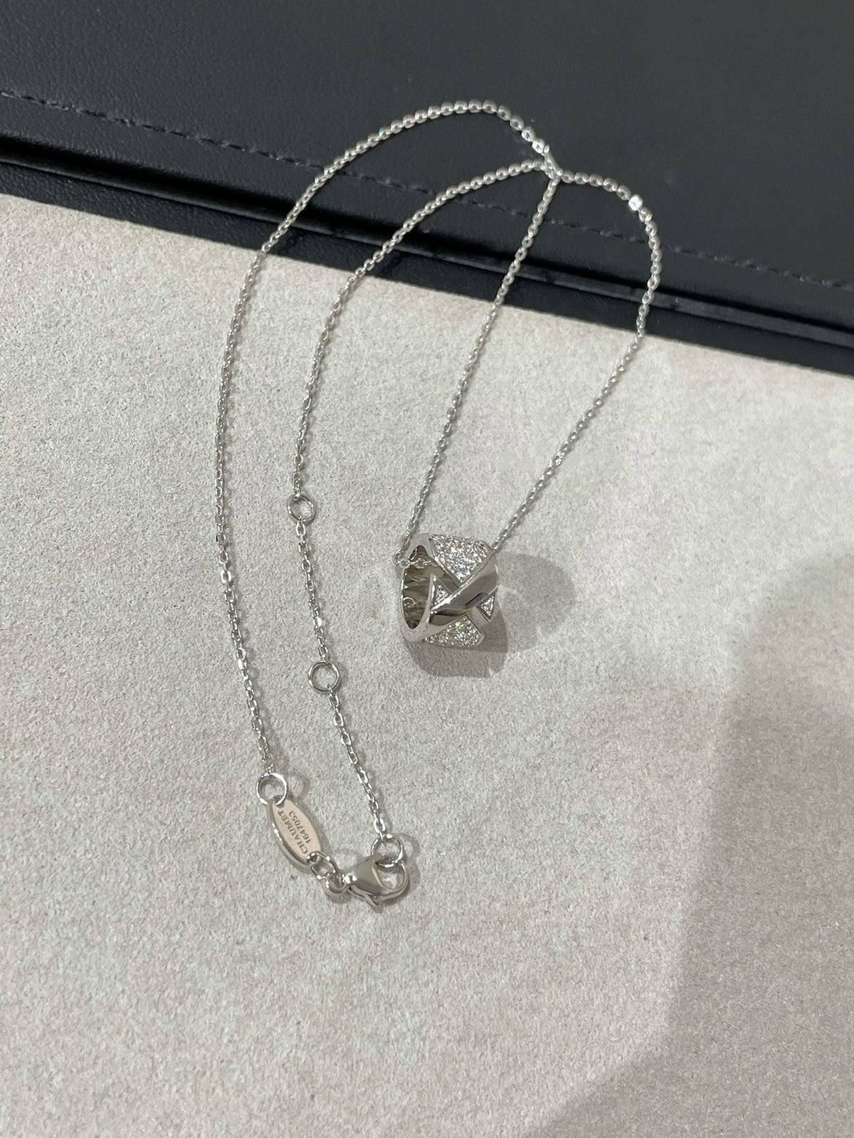 [Rani Jewelry]LIENS EVIDENCE DIAMOND PAVED NECKLACE