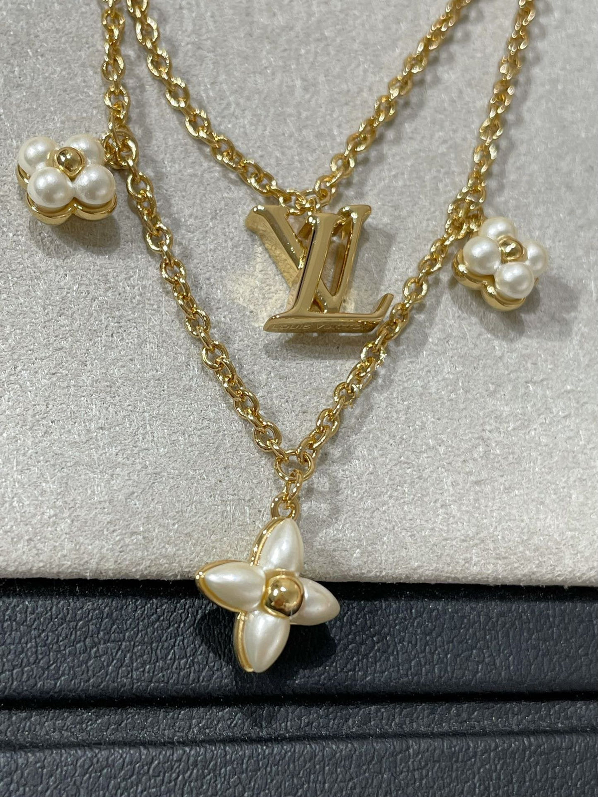 [Rani Jewelry]FLOWERGRAM GOLD MOP DOUBLE ROW NECKLACE