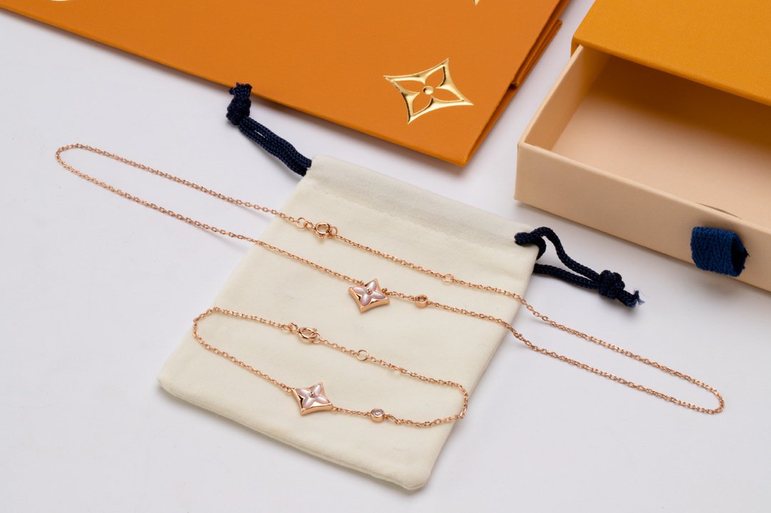 [Rani Jewelry]STAR PINK MOP 1 DIAMOND PINK GOLD NECKLACE