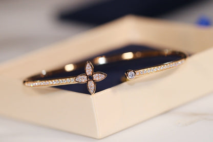 [Rani Jewelry]IDYLLE GOLD OPEN BRACELET DIAMOND PAVED