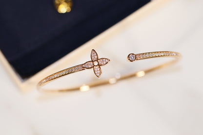 [Rani Jewelry]IDYLLE GOLD OPEN BRACELET DIAMOND PAVED