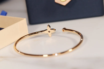 [Rani Jewelry]IDYLLE GOLD OPEN BRACELET DIAMOND PAVED
