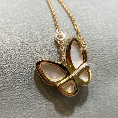 [Rani Jewelry]BUTTERFLY MOP DIAMOND NECKLACE
