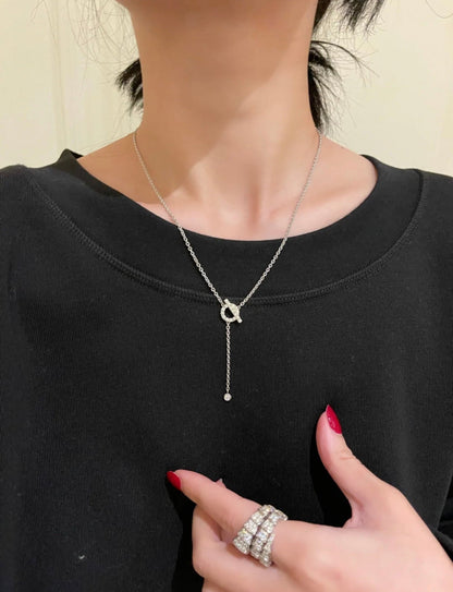 [Rani Jewelry]FINESSE SILVER DIAMOND NECKLACE