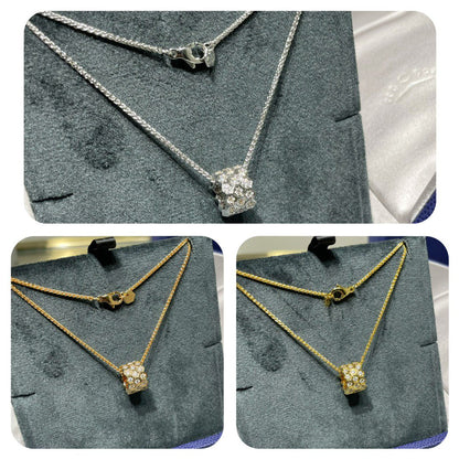 [Rani Jewelry]BEE LOVE DIAMOND PAVED 3 ROW NECKLACE