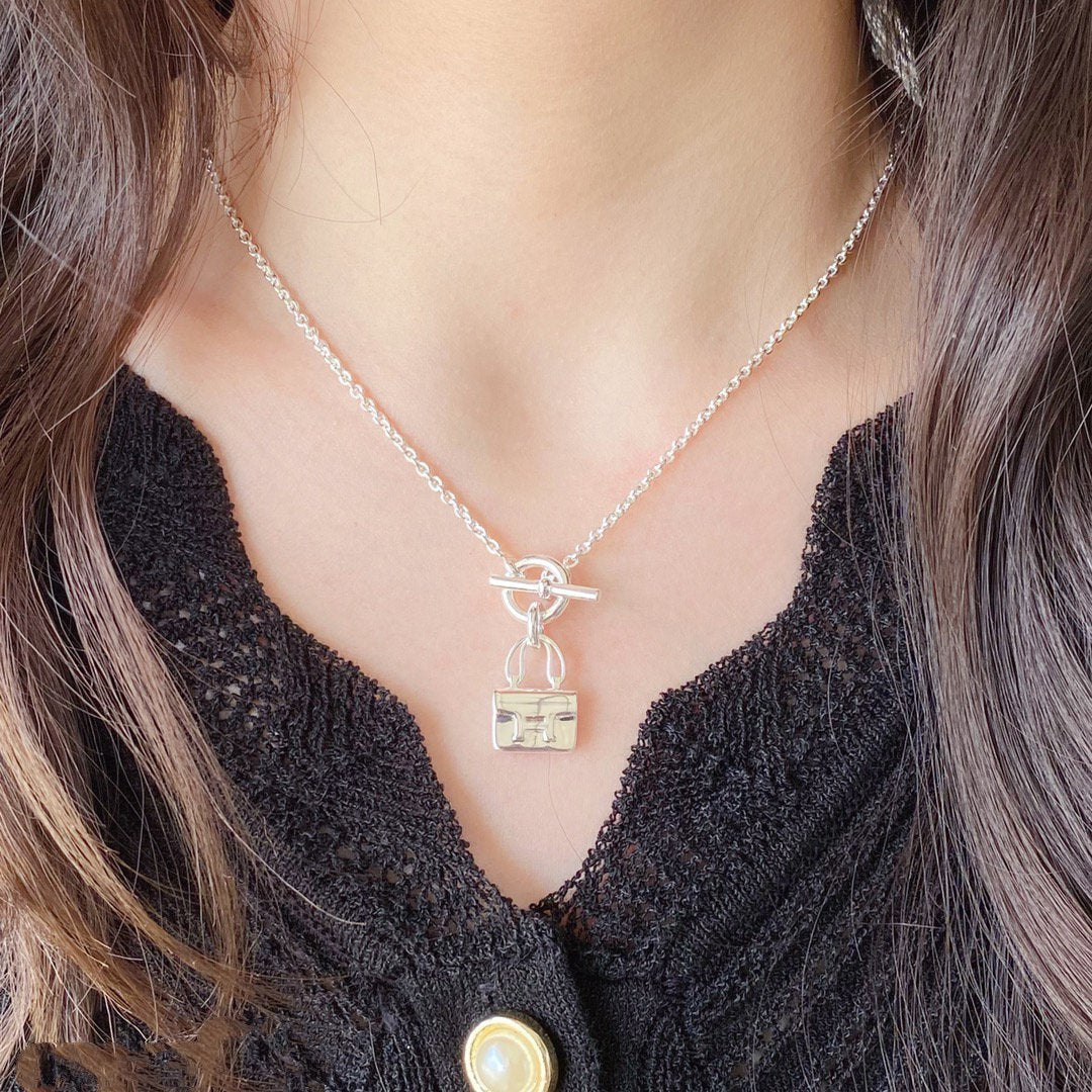 [Rani Jewelry]CONSTANCE PEDANT SILVER NECKLACE