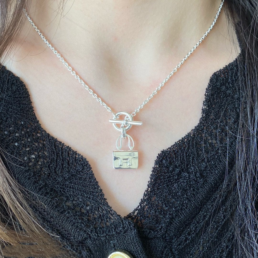 [Rani Jewelry]CONSTANCE PEDANT SILVER NECKLACE