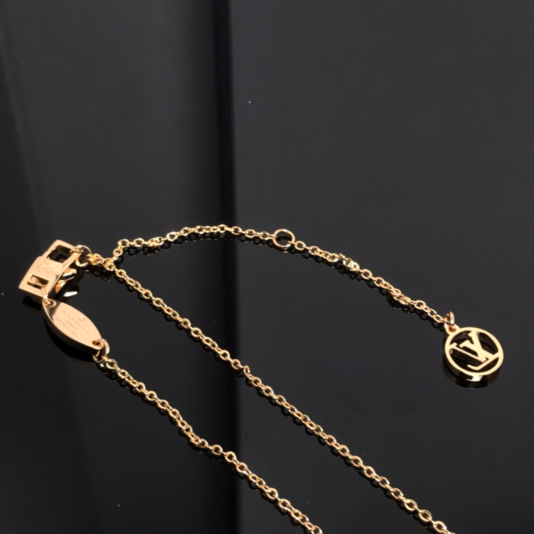 [Rani Jewelry]COLOR BLOSSOM PINK MOP SUN GOLD NECKLACE