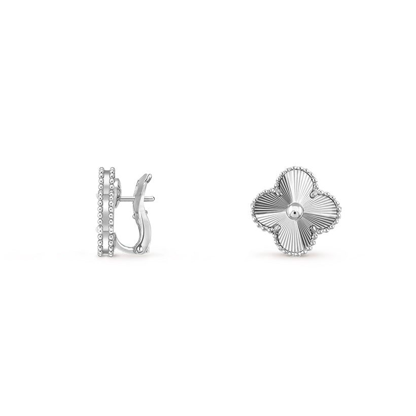 [Rani Jewelry]CLOVER SILVER 15MM MOP EARRINGS COLLECTION