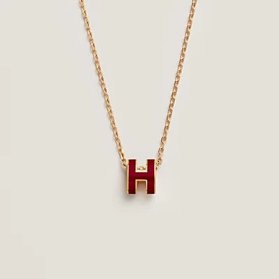 [Rani Jewelry]HM CLIC RED ENAMEL GOLD NECKLACE