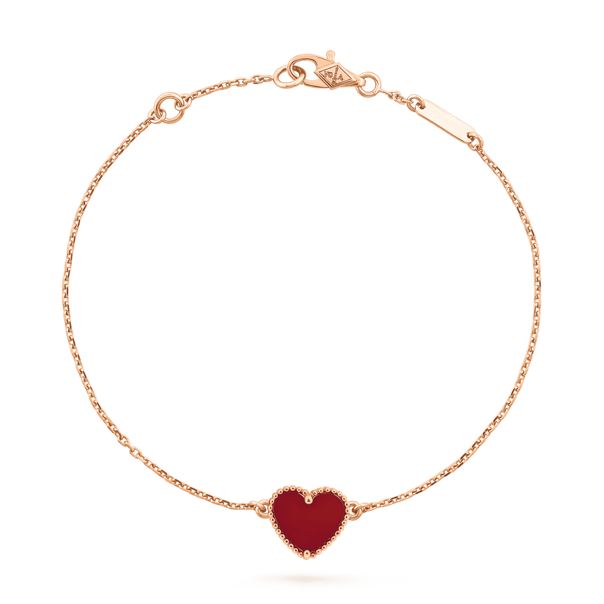 [Rani Jewelry]HEART CARNELIAN PINK GOLD BRACELET