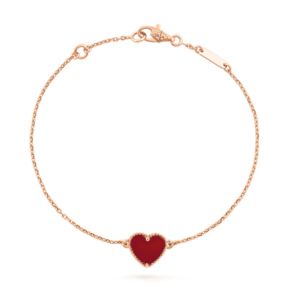 [Rani Jewelry]HEART CARNELIAN PINK GOLD BRACELET