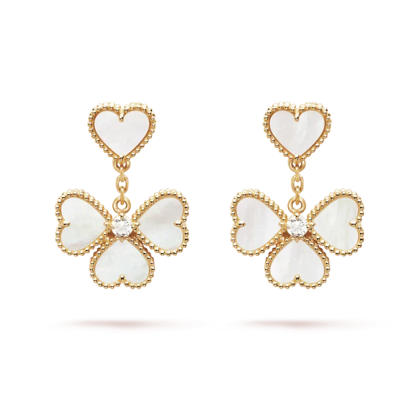[Rani Jewelry]CLOVER SWEET WHITE MOP EARRINGS