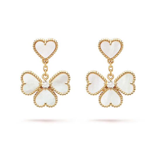 [Rani Jewelry]CLOVER SWEET WHITE MOP EARRINGS