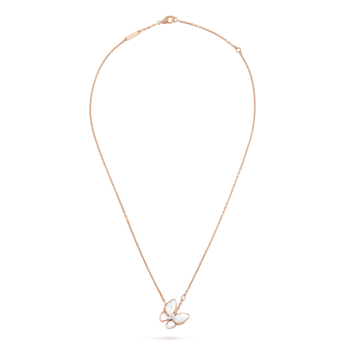 [Rani Jewelry]BUTTERFLY MOP DIAMOND NECKLACE