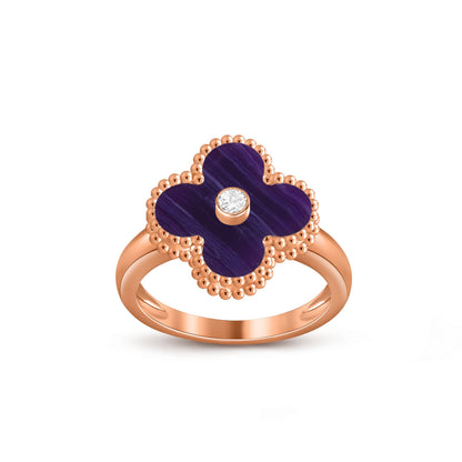 [Rani Jewelry]CLOVER DIAMOND RING ROSE GOLD COLLECTION