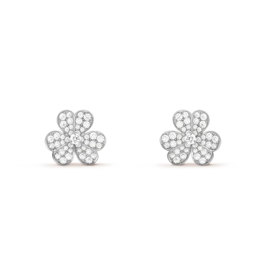 [Rani Jewelry]CLOVER COMOS DIAMOND EARRINGS SILVER