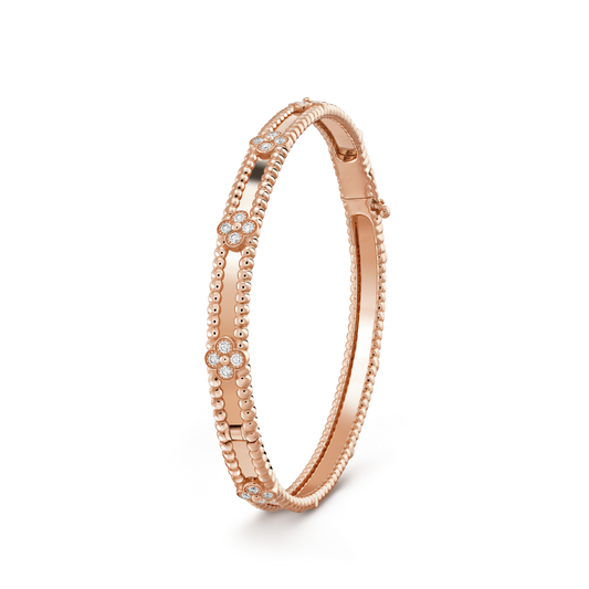 [Rani Jewelry]CLOVER BRACELET 4MM DIAMONDS