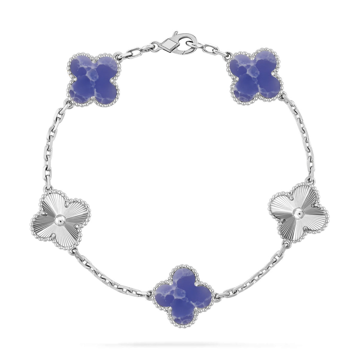 [Rani Jewelry]CLOVER 5 MOTIF BLUE VEINS BRACELET COLLECTION