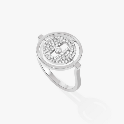 [Rani Jewelry]LUCKY MOVE PAVED SILVER DIAMOND RING