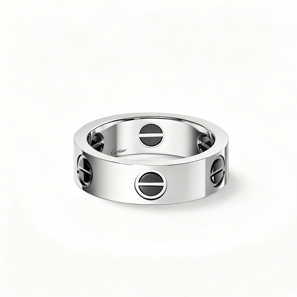 [Rani Jewelry] LOVE RING 5.5MM NO DIAMONDS  CERAMIC