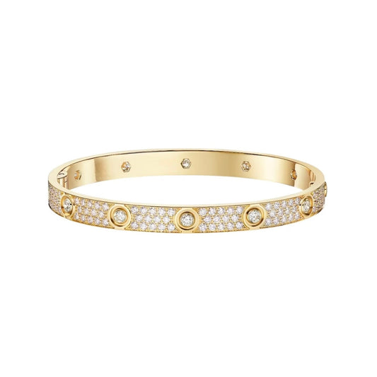 [Rani Jewelry] LOVE BRACELET 6.1MM DIAMOND-PAVED 10 BIG DIAMONDS