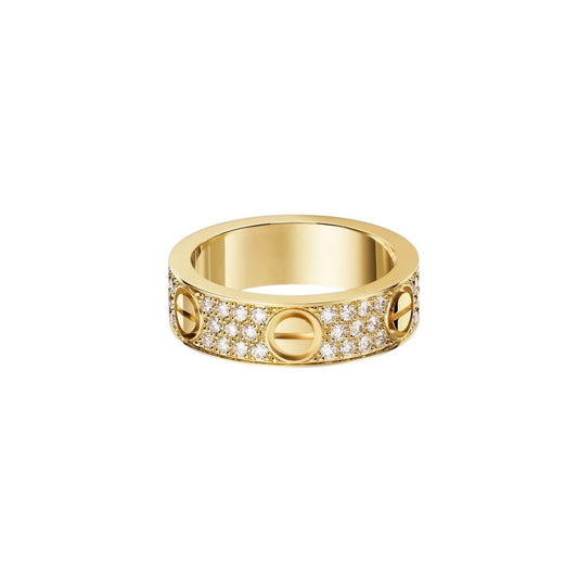 [Rani Jewelry] LOVE RING 5.5MM DIAMONDS PAVED