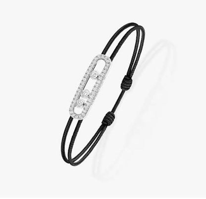 [Rani Jewelry]Messika Care(s) pink cord pavé bracelet