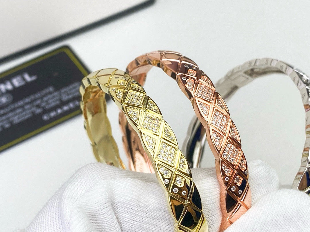 [Rani Jewelry]KOKO CRUSH HALF DIAMONDS GLOD SILVER ROSE GOLD