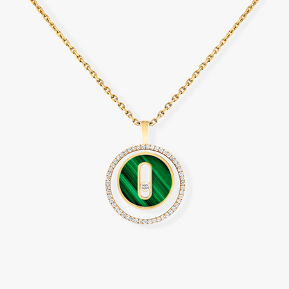 [Rani Jewelry]LUCKY MOVE 1 DIAMOND MALACHITE GOLD DIAMOND NECKLACE