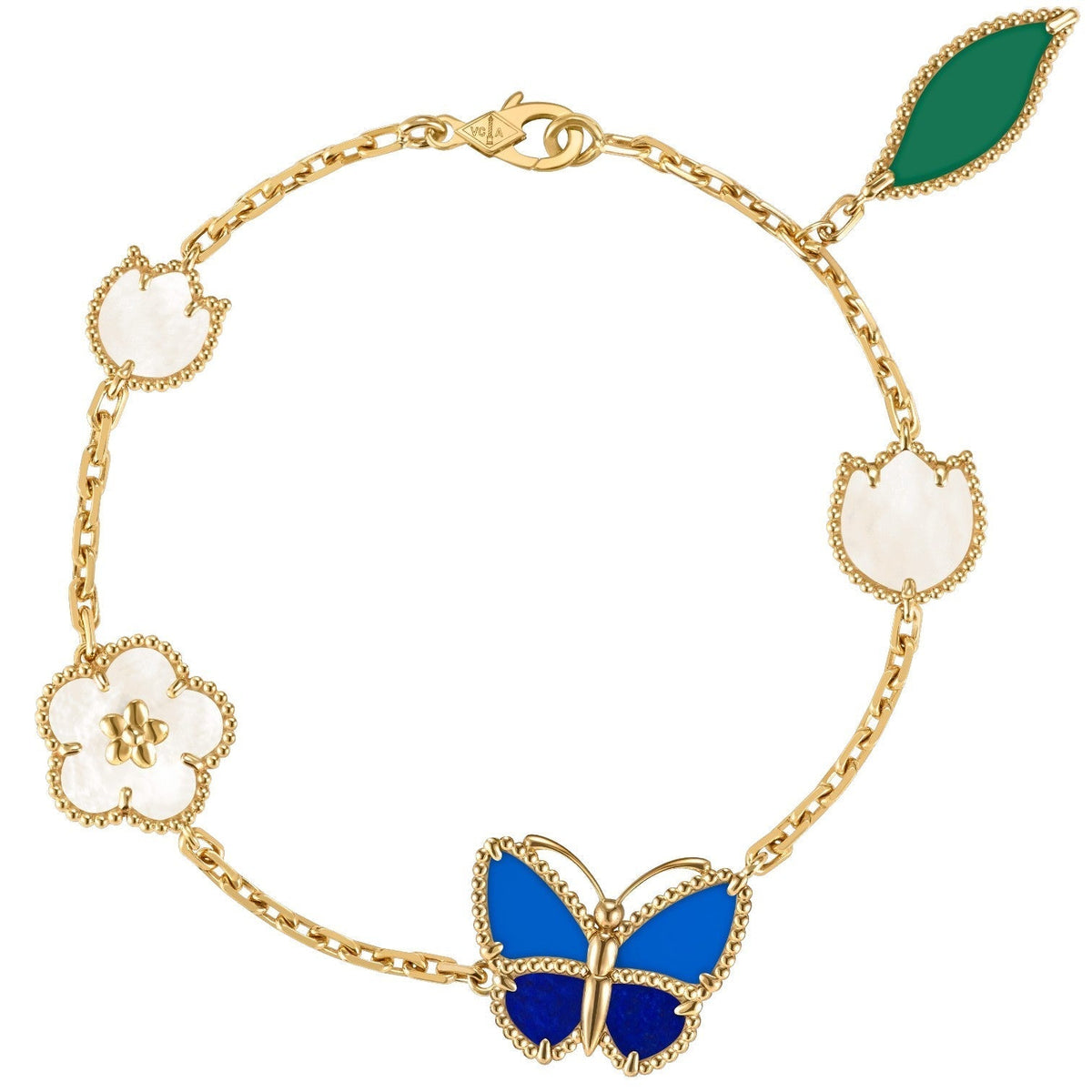 [Rani Jewelry]LUCKY SPRING BUTTERFLY 5 MOTIF BRACELET
