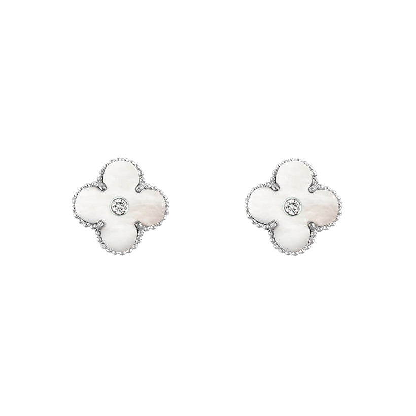 [Rani Jewelry]CLOVER SILVER 15MM EARRINGS COLLECTION