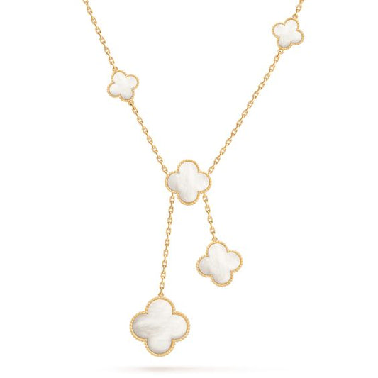[Rani Jewelry]CLOVER MOTHER OF PEARL NECKLACE 6 MOTIF