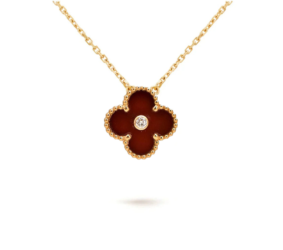 [Rani Jewelry]CLOVER 15MM CHRISTMAS LIMITED EDITION SINGLE FLOWER NECKLACE