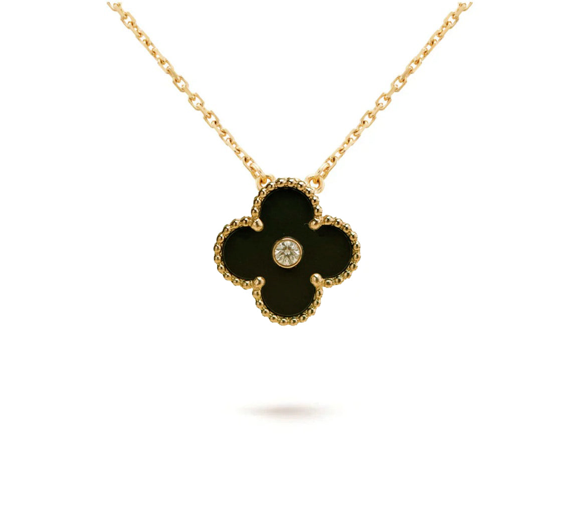 [Rani Jewelry]CLOVER 15MM CHRISTMAS LIMITED EDITION SINGLE FLOWER NECKLACE