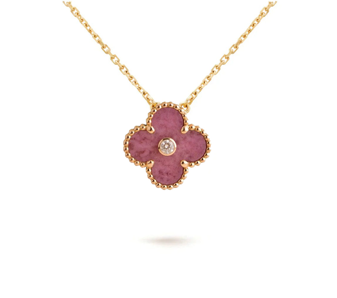 [Rani Jewelry]CLOVER 15MM CHRISTMAS LIMITED EDITION SINGLE FLOWER NECKLACE