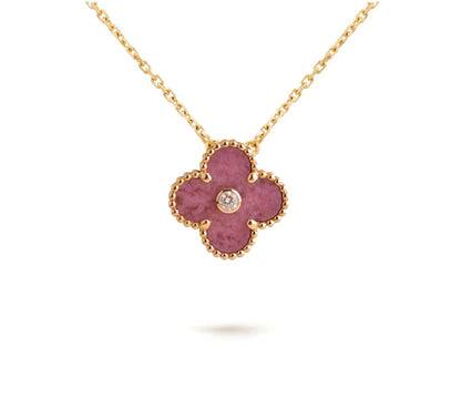 [Rani Jewelry]CLOVER 15MM CHRISTMAS LIMITED EDITION SINGLE FLOWER NECKLACE